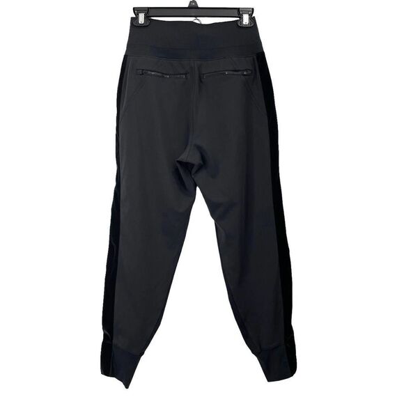 Athleta Venice Velvet Stripe Jogger Pants Sz S black - Picture 10 of 11